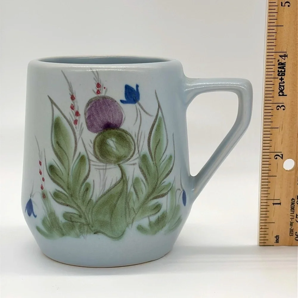 Set of 4 Vintage Buchan Scottish Thistleware Mugs